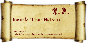 Neumüller Malvin névjegykártya